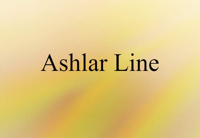 ashlar line