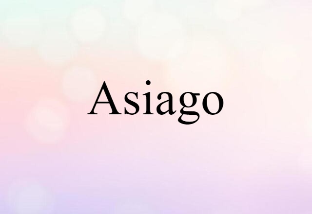 Asiago (noun) Definition, Meaning & Examples