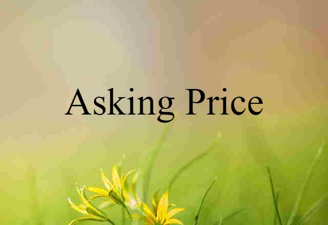 asking price