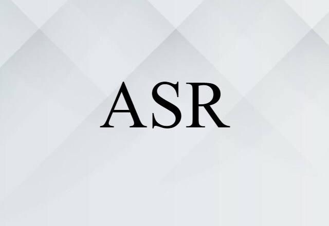 ASR