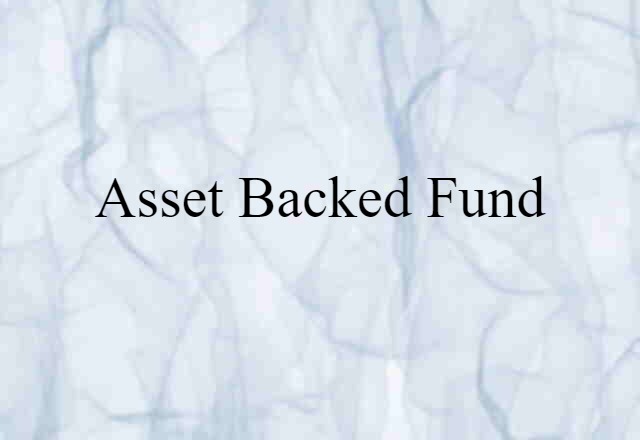 Asset Backed Fund (noun) Definition, Meaning & Examples