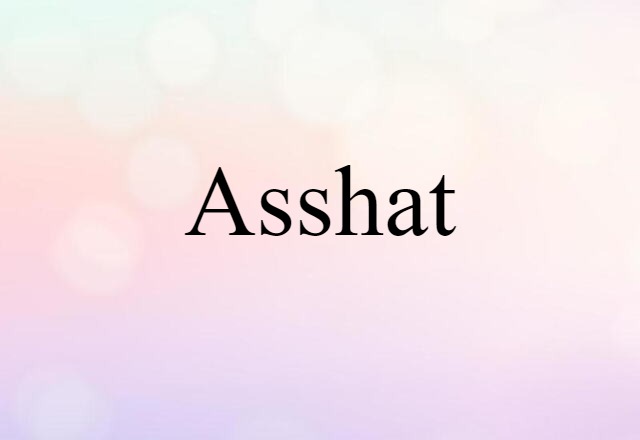 Asshat (noun) Definition, Meaning & Examples