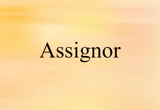 assignor