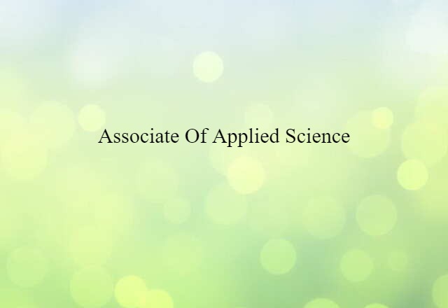 Associate of Applied Science