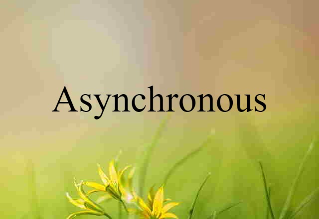 Asynchronous (noun) Definition, Meaning & Examples