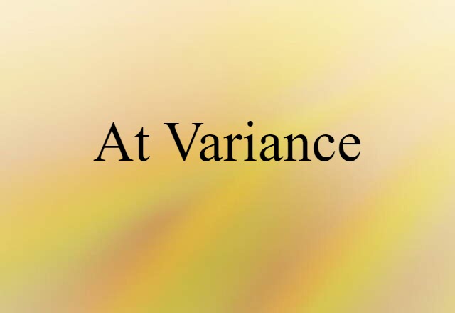 at variance