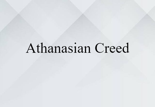 Athanasian Creed