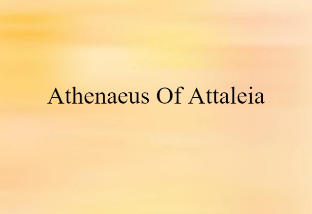 Athenaeus of Attaleia