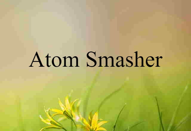 Atom Smasher (noun) Definition, Meaning & Examples