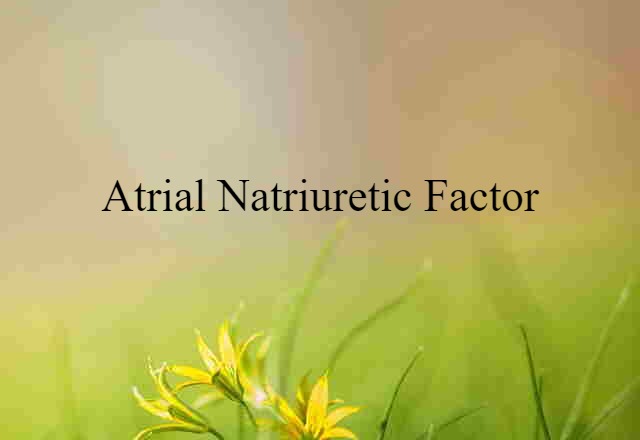 atrial natriuretic factor