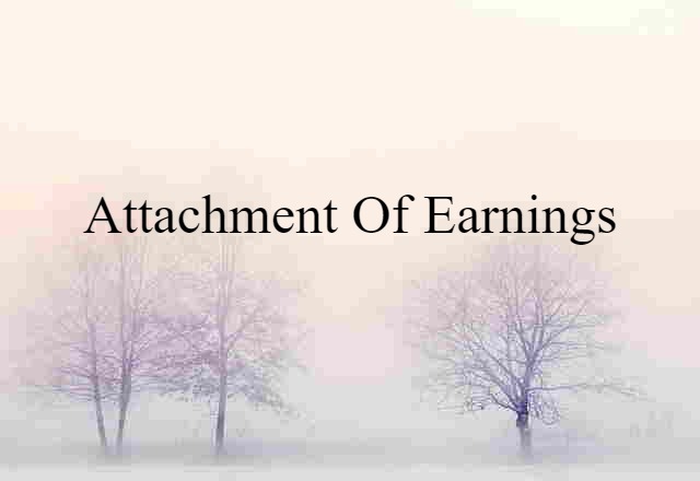 attachment of earnings