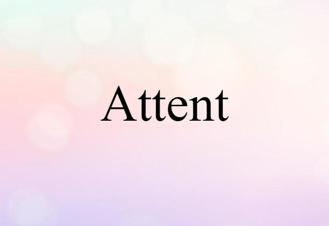 Attent (noun) Definition, Meaning & Examples