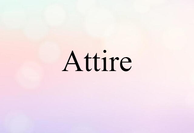 Attire (noun) Definition, Meaning & Examples