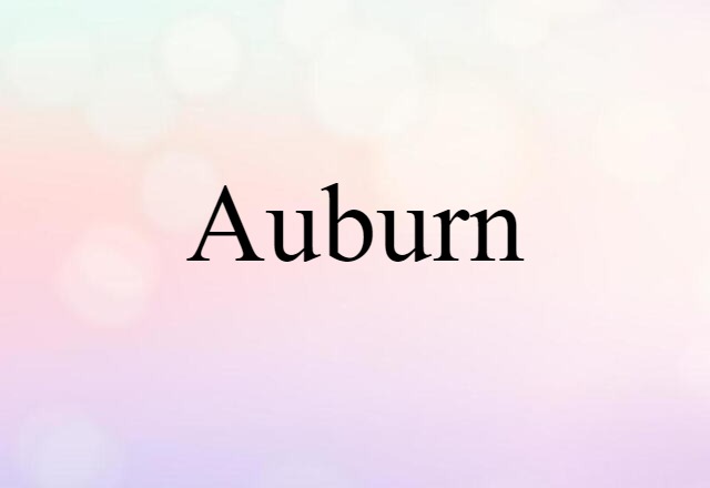 Auburn (noun) Definition, Meaning & Examples