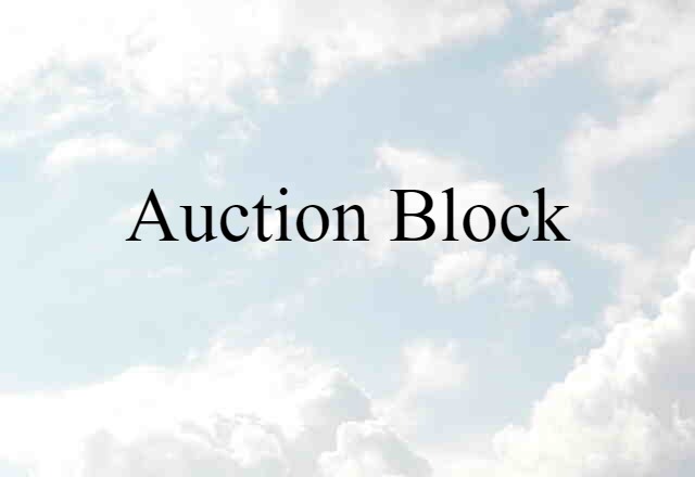 Auction Block (noun) Definition, Meaning & Examples