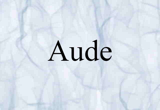 Aude (noun) Definition, Meaning & Examples