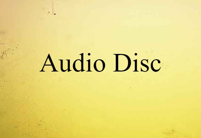 audio disc