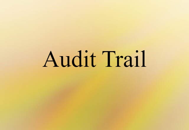 audit trail