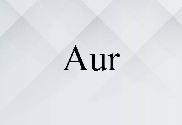 Aur (noun) Definition, Meaning & Examples