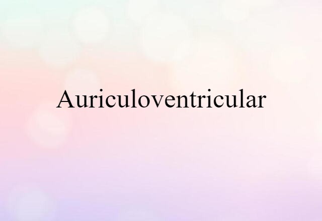 auriculoventricular