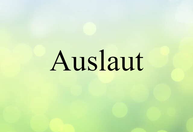 auslaut