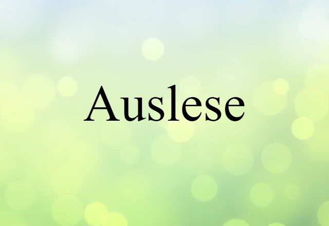 Auslese