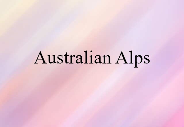 Australian Alps