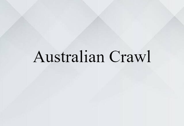 Australian crawl