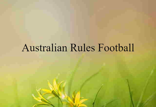 Australian Rules football