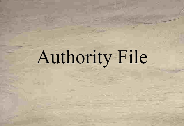 authority file