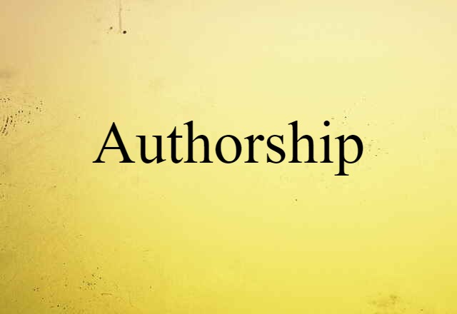 authorship