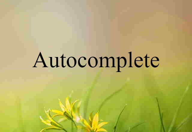 autocomplete