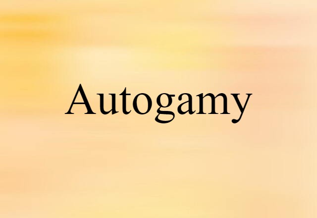 autogamy