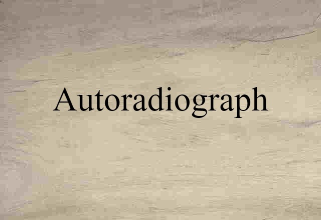 Autoradiograph (noun) Definition, Meaning & Examples