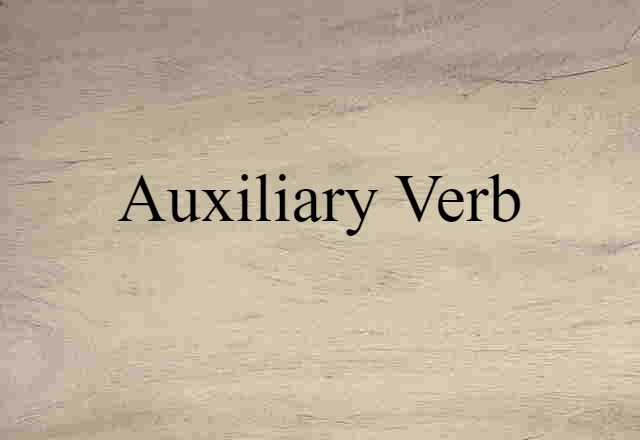 auxiliary verb