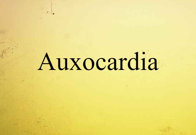 Auxocardia (noun) Definition, Meaning & Examples