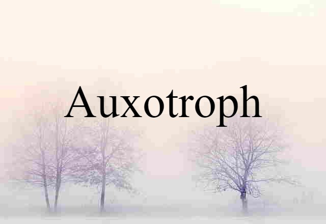 Auxotroph (noun) Definition, Meaning & Examples