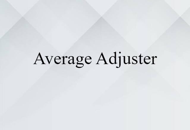 average adjuster