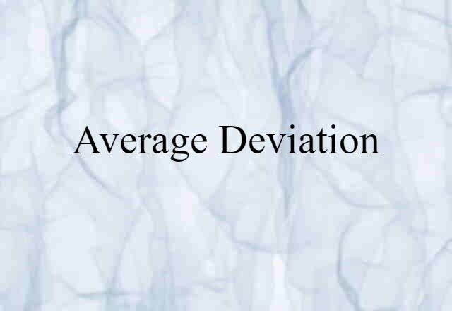 average deviation