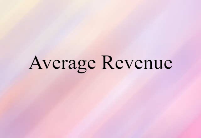 average revenue