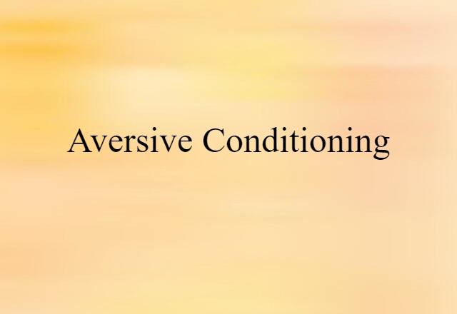 aversive conditioning