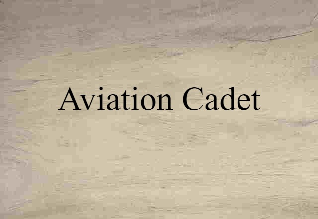 aviation cadet