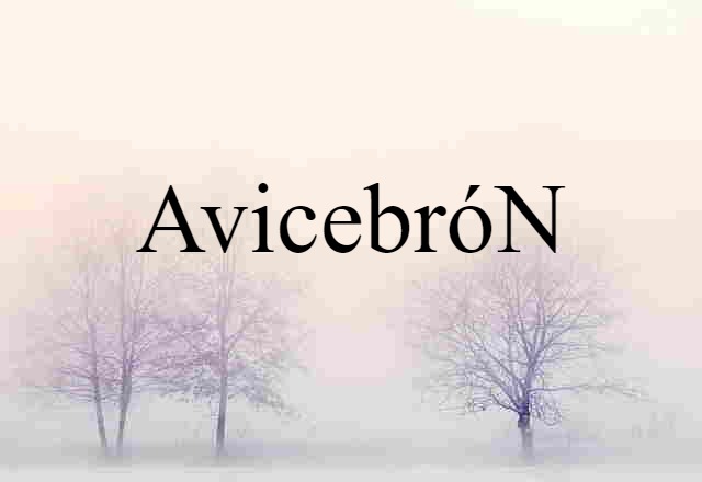 Avicebrón (noun) Definition, Meaning & Examples