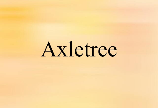 Axletree (noun) Definition, Meaning & Examples