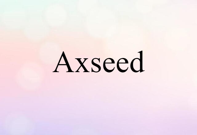 Axseed (noun) Definition, Meaning & Examples