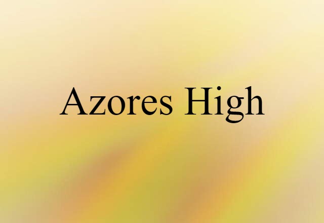 Azores high