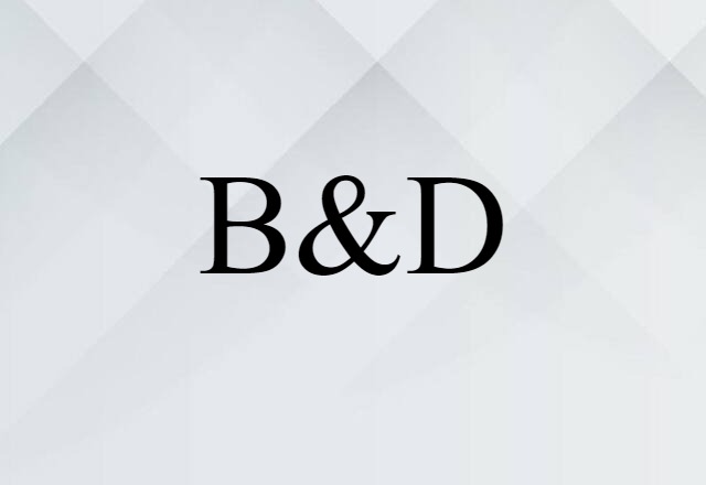 B&D (noun) Definition, Meaning & Examples