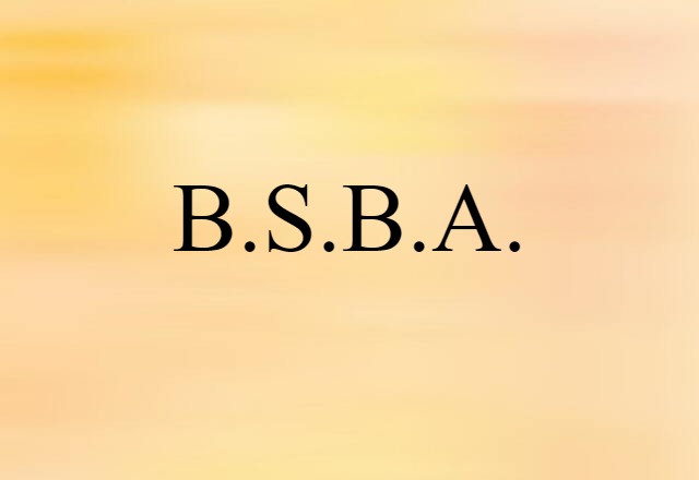 B.S.B.A. (noun) Definition, Meaning & Examples