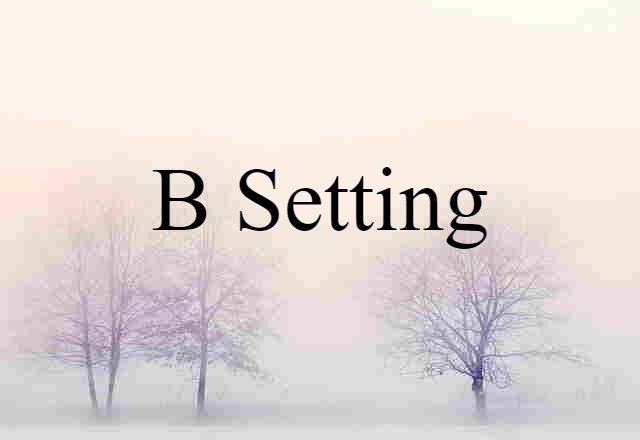 B setting