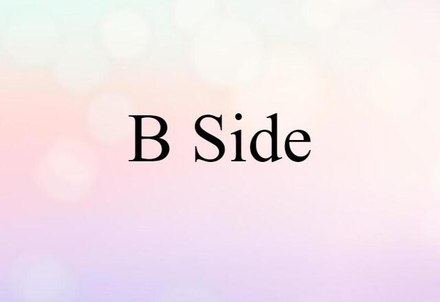 B Side (noun) Definition, Meaning & Examples